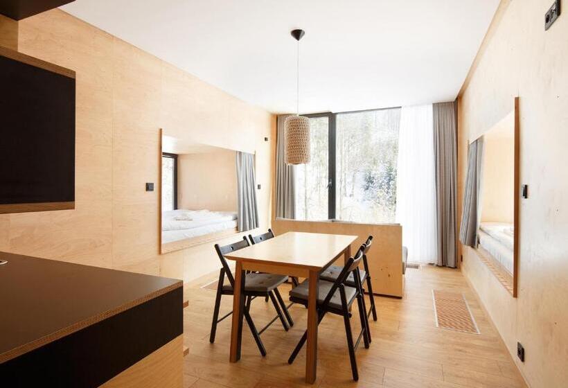 آپارتمان 1 خوابه با تراس, Apartamenty Szuflandia Z Sauną, Jacuzzi, Przy Stoku Narciarskim