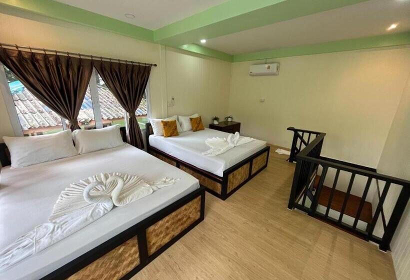 패밀리 룸 바다 전망, Koh Mook Garden Beach Resort