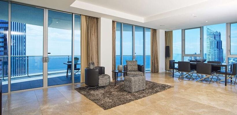 1침실 펜트하우스 아파트, Hilton Surfers Paradise Hotel & Residences