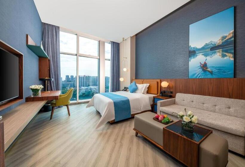 Номер Deluxe, Sha Zhi Ye Serviced Apartment Hotel   Houjie Wanda Plaza Liaoxia Subway Station