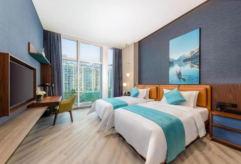 Номер Deluxe, Sha Zhi Ye Serviced Apartment Hotel   Houjie Wanda Plaza Liaoxia Subway Station