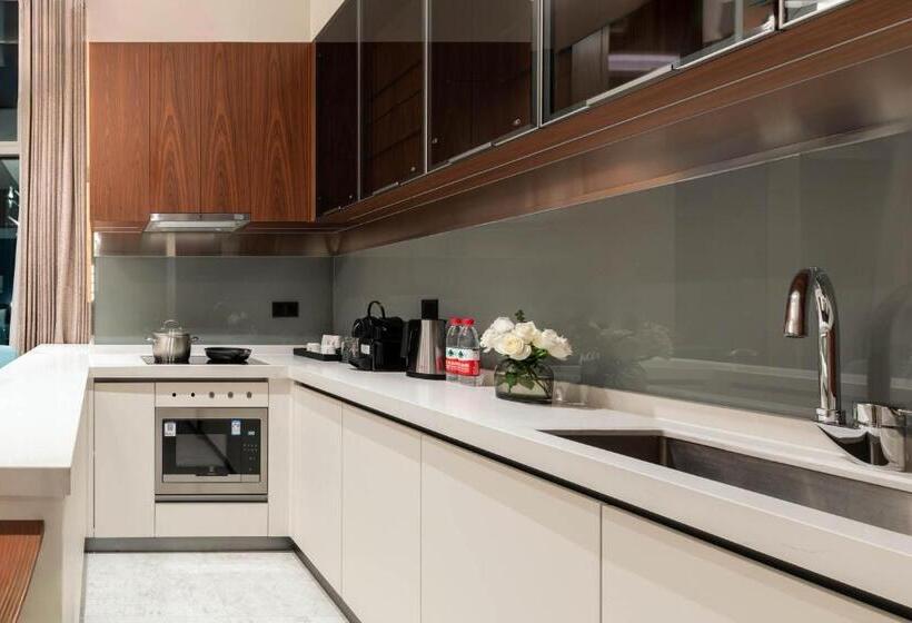 Люкс Повышенной Комфортности, Sha Zhi Ye Serviced Apartment Hotel   Houjie Wanda Plaza Liaoxia Subway Station