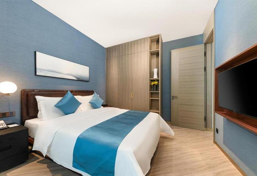 Люкс Повышенной Комфортности, Sha Zhi Ye Serviced Apartment Hotel   Houjie Wanda Plaza Liaoxia Subway Station