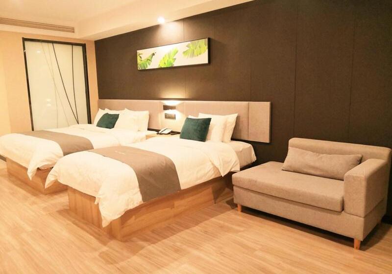 Семейный Номер, Thank Inn Zaozhuang Tengzhou Jinghe Road Zhenai Mall