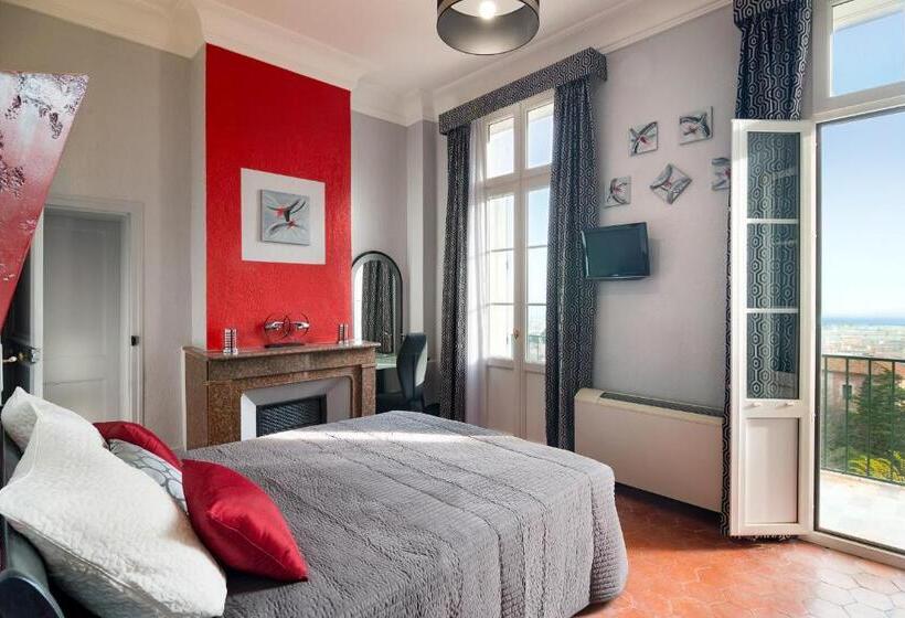 اتاق استاندارد با چشم‌انداز دریا, B&b Le Logis Du Mas