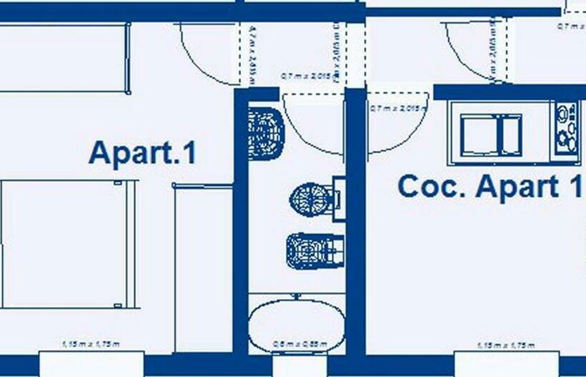 Апартаменты 1 Спальня Нижний Этаж, Apart Hotel ñusta