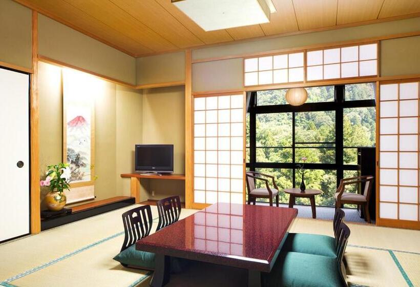 اتاق استاندارد با چشم‌انداز رودخانه, Yamanaka Onsen Kagari Kisshotei