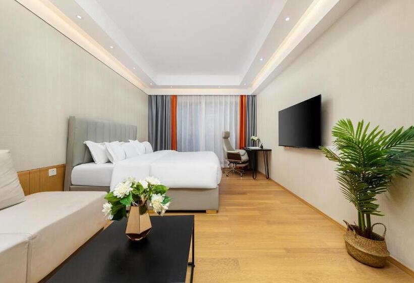 Quarto Deluxe, Doria Home International Apartment  Guangzhou Huijin Ifc Keyun Road Metro Branch Canton Fair Free Sh