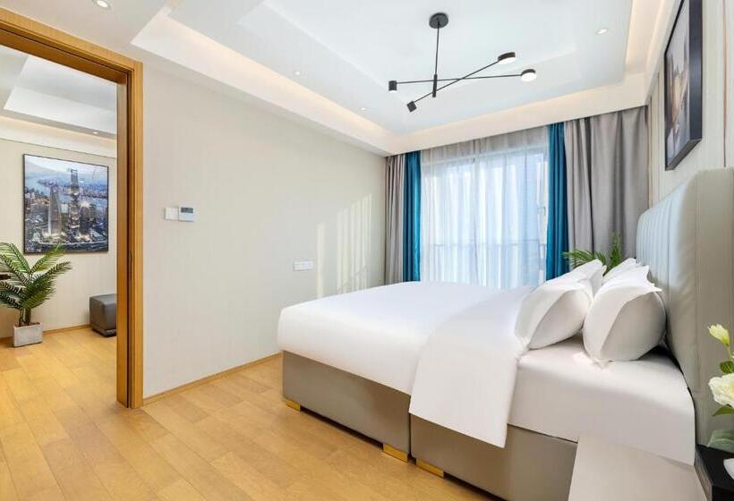 Suíte, Doria Home International Apartment  Guangzhou Huijin Ifc Keyun Road Metro Branch Canton Fair Free Sh