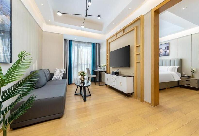 Suíte, Doria Home International Apartment  Guangzhou Huijin Ifc Keyun Road Metro Branch Canton Fair Free Sh