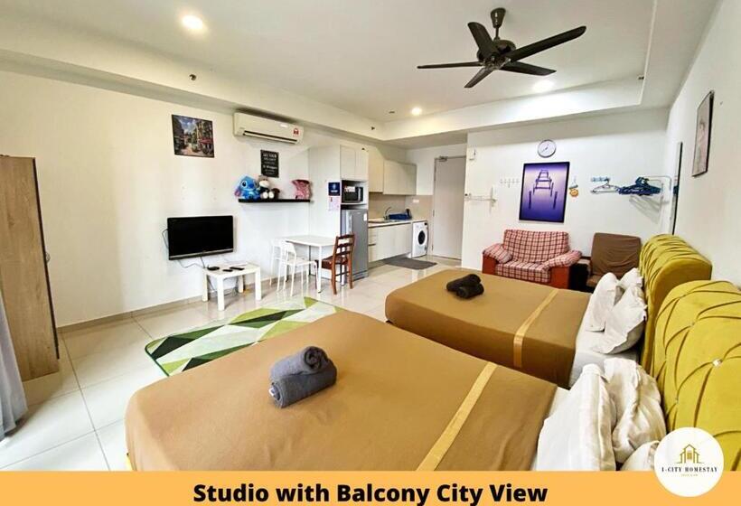 استودیو استاندارد با بالکن, I City Homestay   Shah Alam, Hospital Shah Alam, Uitm, Central Mall Sogo, Seksyen 7