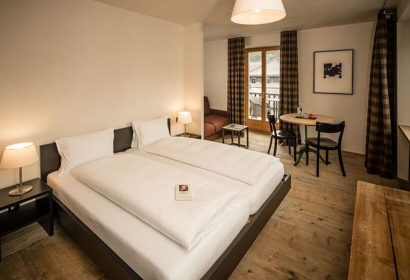 带阳台的豪华间, Pensiun Aldier