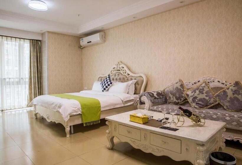 غرفة ديلوكس سرير كينج, Waifiden Guangzhou Haizhu Square Wanyi Apartment