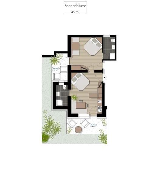 Апартаменты 2 Спальни, Apartm. & Bb Ferienidylle Gstrein