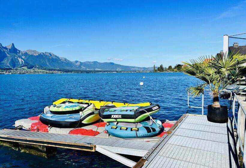 Номер Deluxe Вид на Море с Балконом, Boutique Hotel Niesenblick   Direkt Am Thunersee Gelegen Mit Self Check In & Digitaler Rezeption