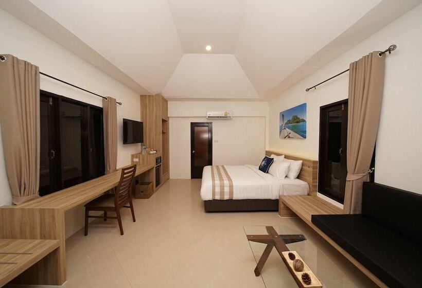 带大床的豪华间, Aquavana Haad Rin Resort