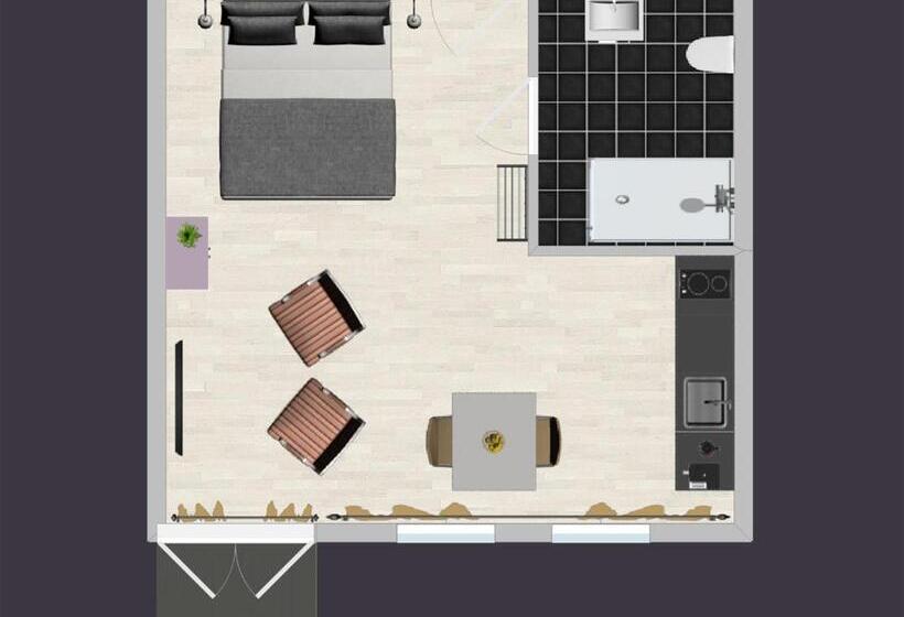 شقة غرفة نوم واحدة مزودة بشُرفة, Aparthotel Waepen Van Middelburg