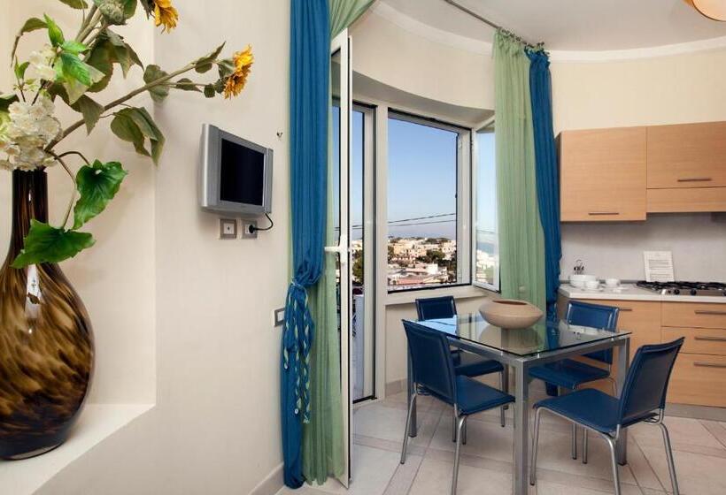 آپارتمان 1 خوابه با چشم‌انداز دریا, Posidonia Residence