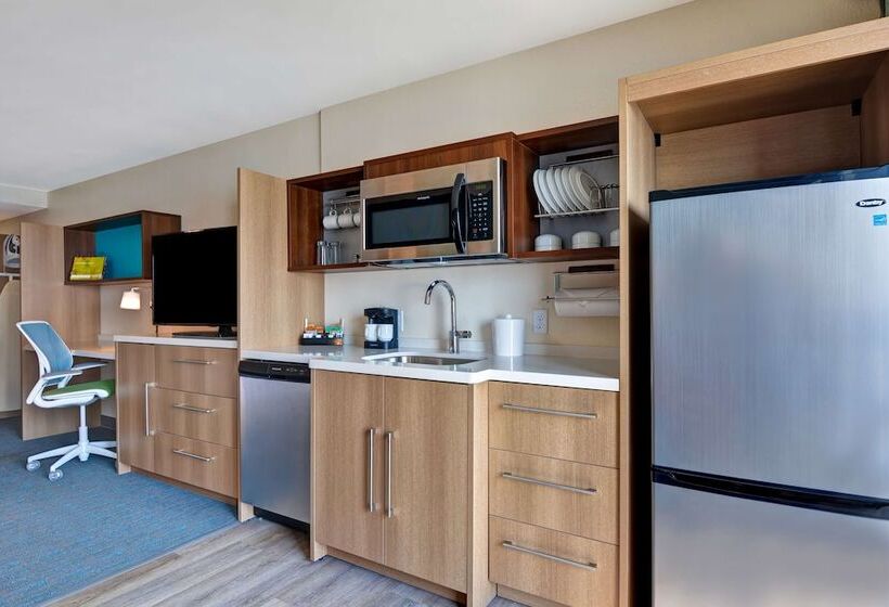 带双人床的标准工作室, Home2 Suites By Hilton Ormond Beach Oceanfront