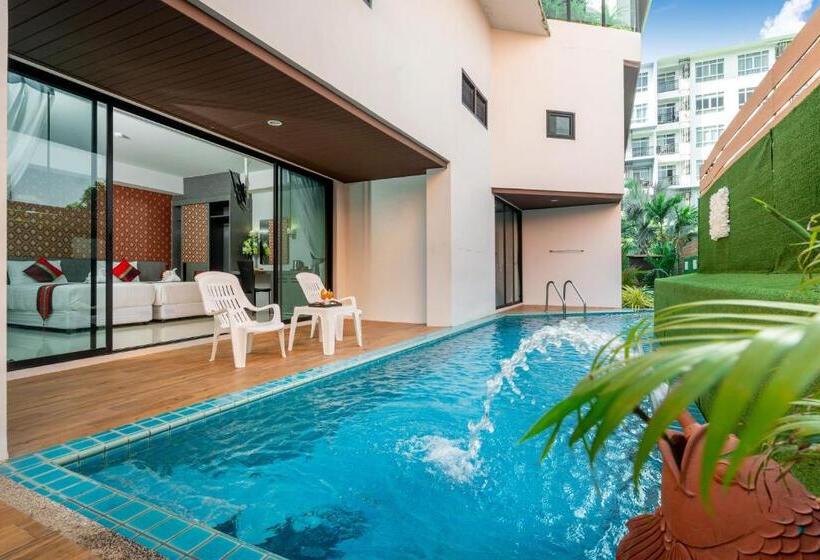 Habitació Quàdruple Estàndard amb Balconada, The Thames Pool Access Resort & Villa   Sha Extra Plus