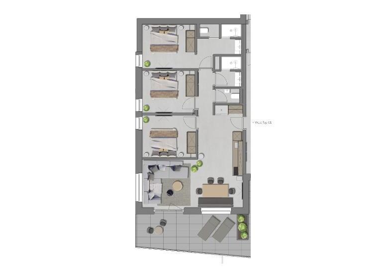 آپارتمان لوکس 1 خوابه, Going Triple A Apartments West