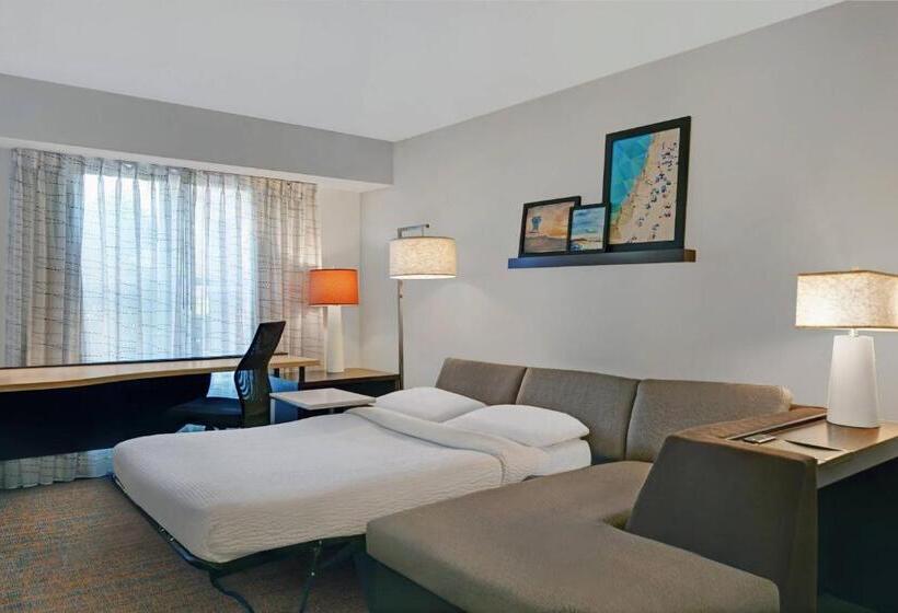 带大床的标准工作室, Residence Inn By Marriott Jacksonville Butler Boulevard