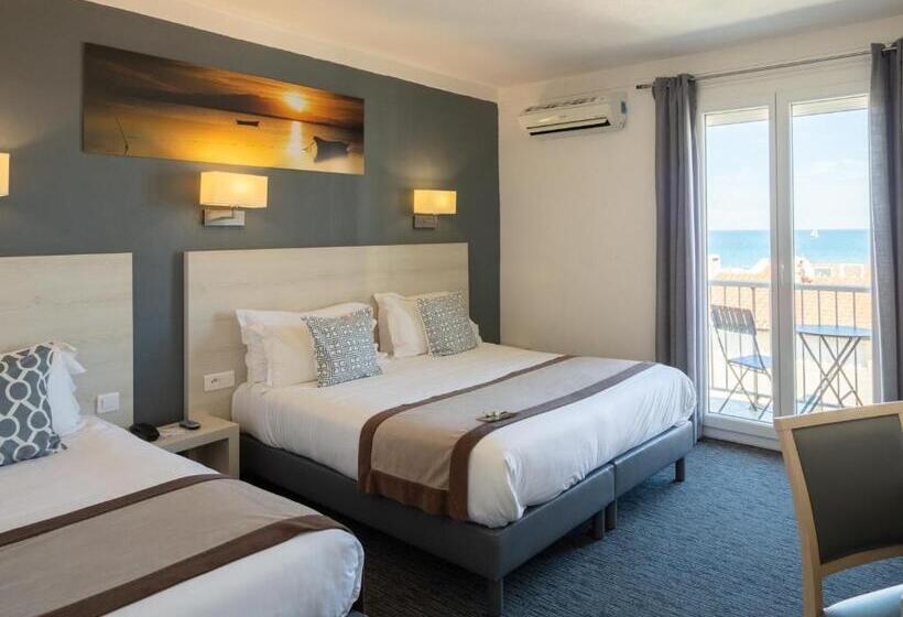 Triple Room Sea View, Le Regina Hôtel Et Restaurant Canet Plage