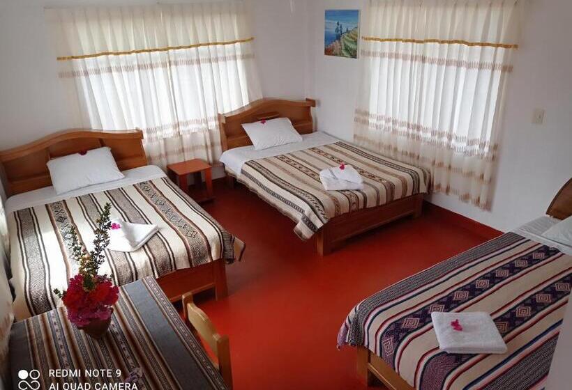 اتاق استاندارد سه تخته با سرویس بهداشتی مشترک, Hospedaje Y Restaurante Saywa