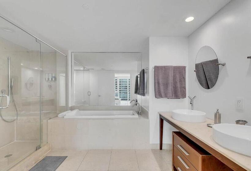 침실 1개 바다 전망 아파트, Penthouse 2br Icon Whotel Brickell Miami