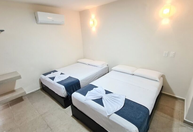 Chambre Quadruple Standard, Vista Laguna Bacalar