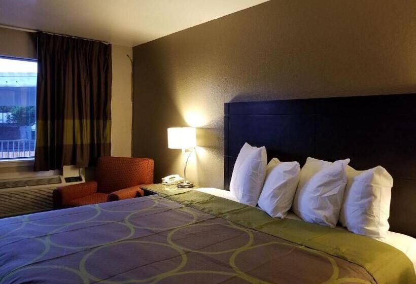 适合残疾人士使用的带超级大床的标准间, Super 8 By Wyndham San Antonio Pearl District / Downtown