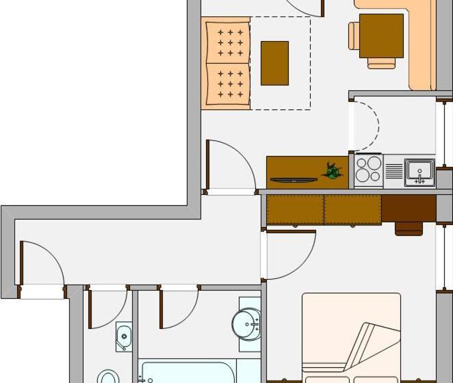 침실 1개 아파트, Landhaus Zum Griena