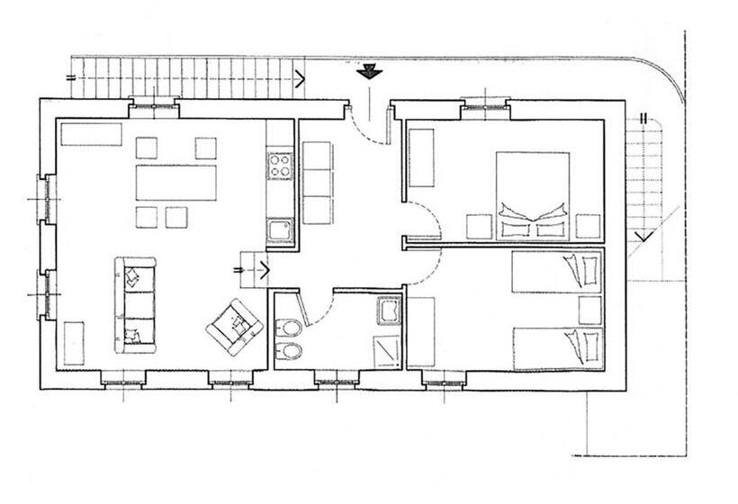 庭の見える１ベッドルームアパートメント, Agriturismo Le Chiusure