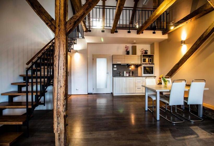 带露台两卧公寓, Residence U černé Věže české Budějovice