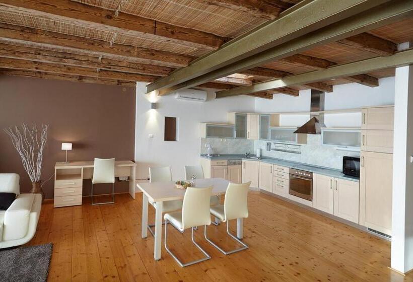 带1个卧室带观景的公寓, Residence U černé Věže české Budějovice