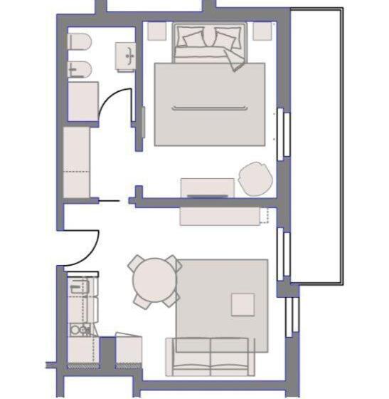 آپارتمان 1 خوابه, Residence Il Melograno