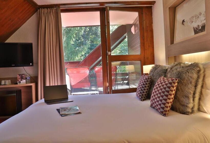 اتاق استاندارد با چشم‌انداز کوهستان, Sowell Hotels Mont Blanc Et Spa