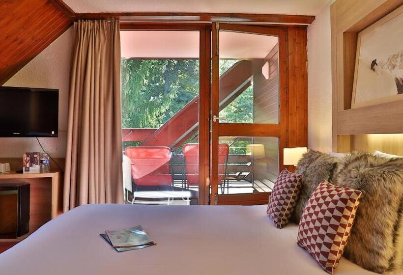 اتاق استاندارد با چشم‌انداز کوهستان, Sowell Hotels Mont Blanc Et Spa