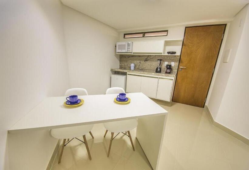 آپارتمان 1 خوابه با چشم‌انداز استخر, Goldflat   Cabo Branco By Penareiaturbr