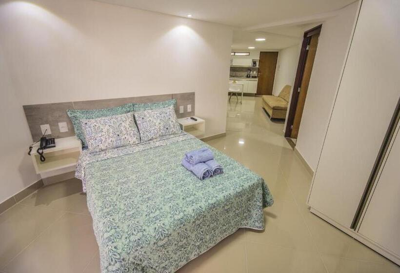 آپارتمان 1 خوابه با چشم‌انداز استخر, Goldflat   Cabo Branco By Penareiaturbr