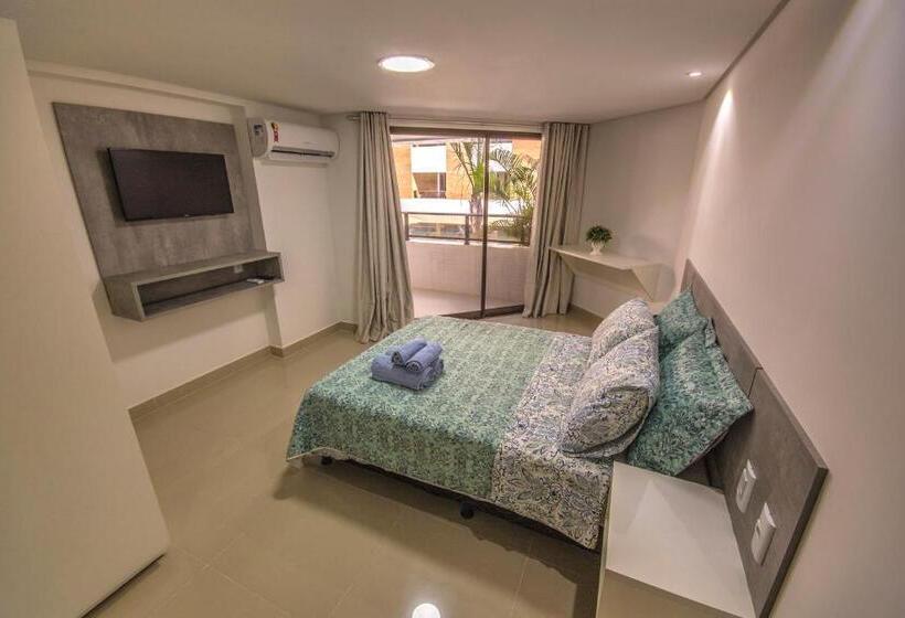 آپارتمان 1 خوابه با چشم‌انداز استخر, Goldflat   Cabo Branco By Penareiaturbr
