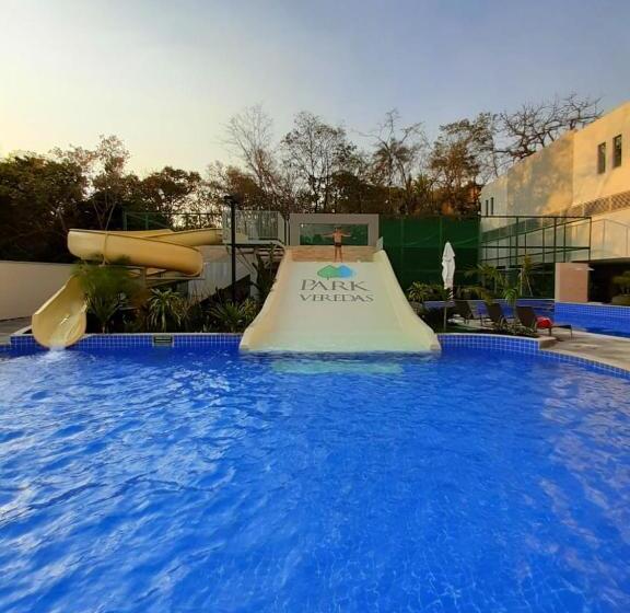 침실 1개 풀장 전망 아파트, Park Veredas Resort