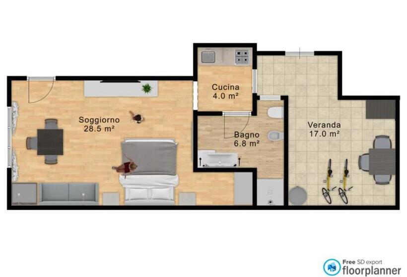 آپارتمان سوپریور 1 خوابه, Vento Mare Apartments
