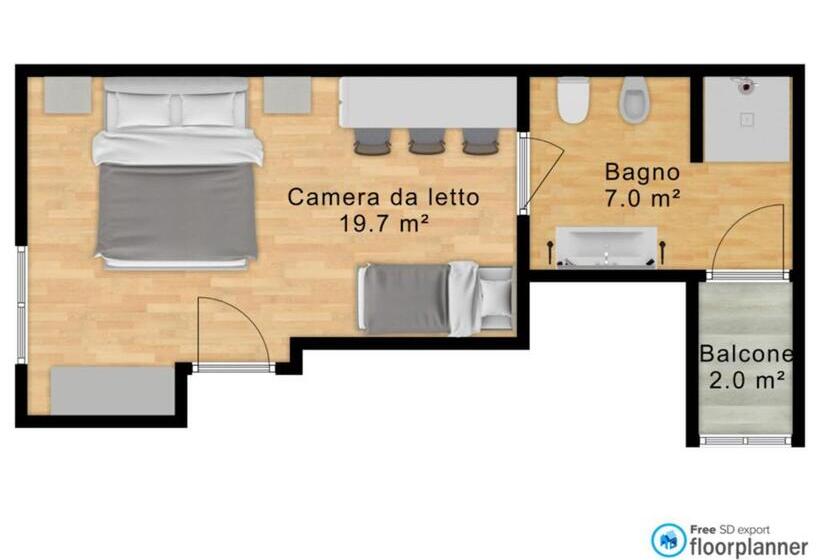 اتاق لوکس, Vento Mare Apartments