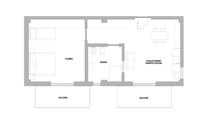 침실 1개 아파트, Residence Al Frantoio