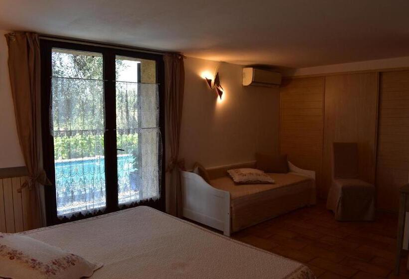 스탠다드 트리플 룸 풀장 전망, Chambre D Hôte Chez Dany   Mougins