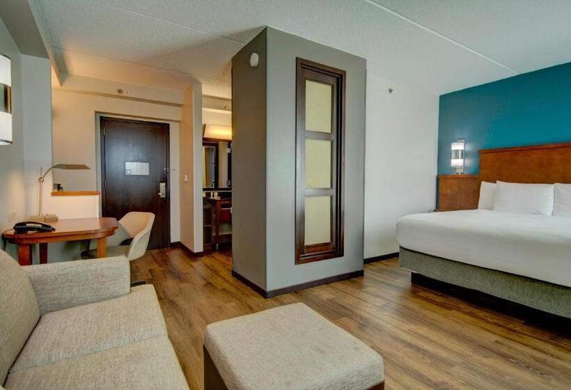 带大床的标准工作室, Hyatt Place Grand Rapids South
