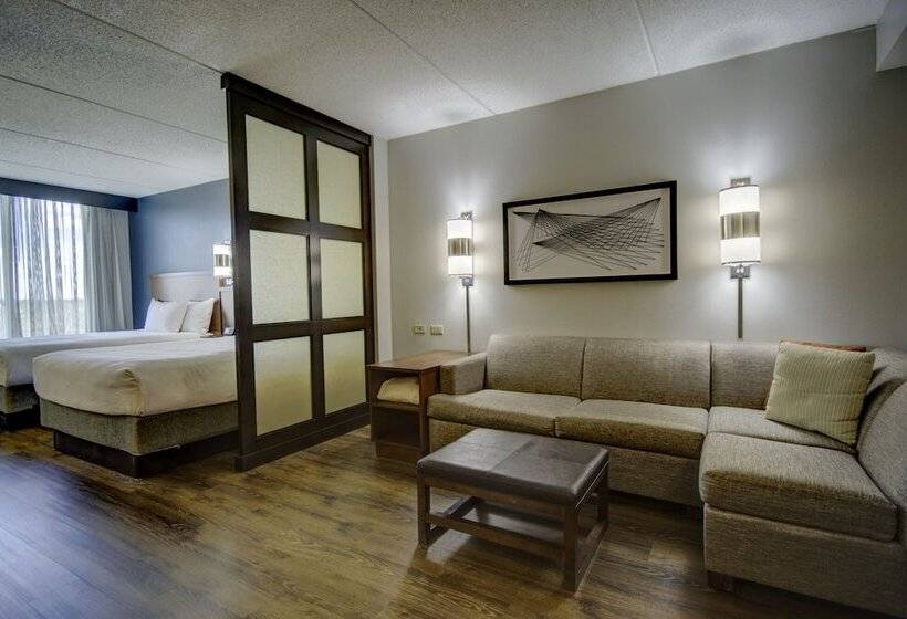 带2个双人床的标准工作室, Hyatt Place Grand Rapids South