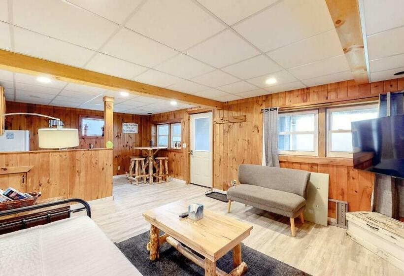 Апартаменты 2 Спальни, Modern Log Chalet   Lower Unit
