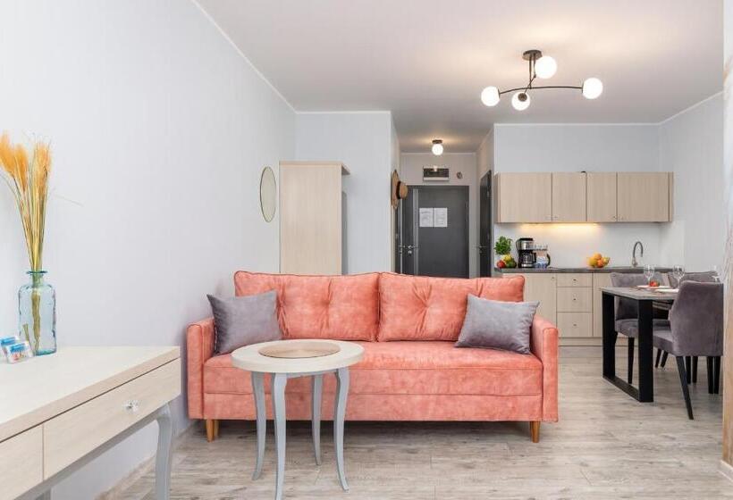 Студио Стандарт с Террасой, Seaside Apartamenty Dominikana I Sianożęty Basen&jakuzzi&parking